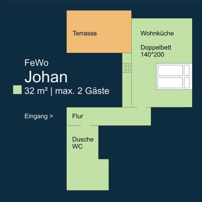 Fewo Johan - Ideal Fuer 1-2 Personen, Eigene Terrasse Hamm  Eksteriør bilde